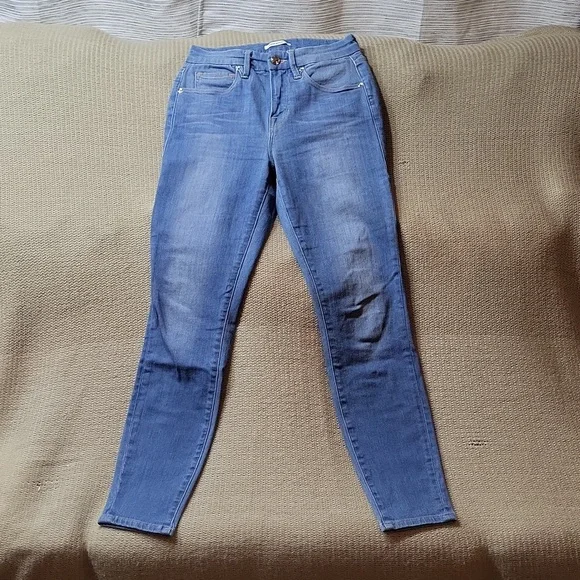 Good American Light Wash Good Legs Crop Skinny Jeans, Size 2 26 - Picture 2 of 4